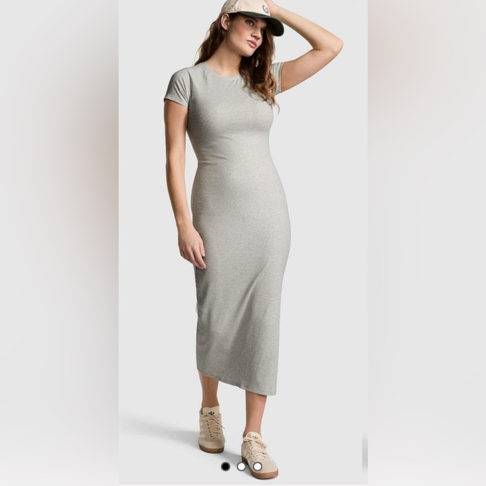 PINK Victoria's Secret Heather Gray Midi Dress
